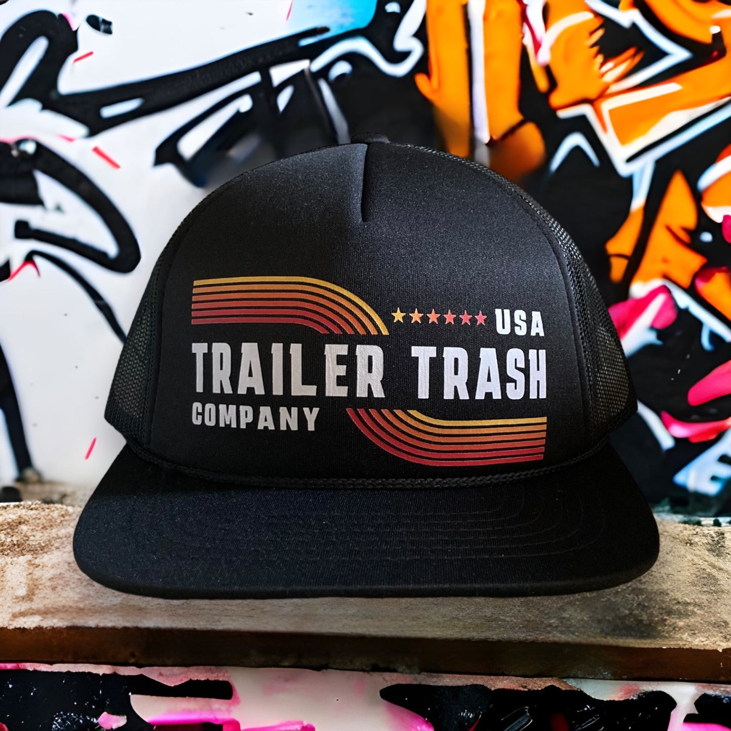 Foam Trucker Hat - Retro Trail Trash Company Logo