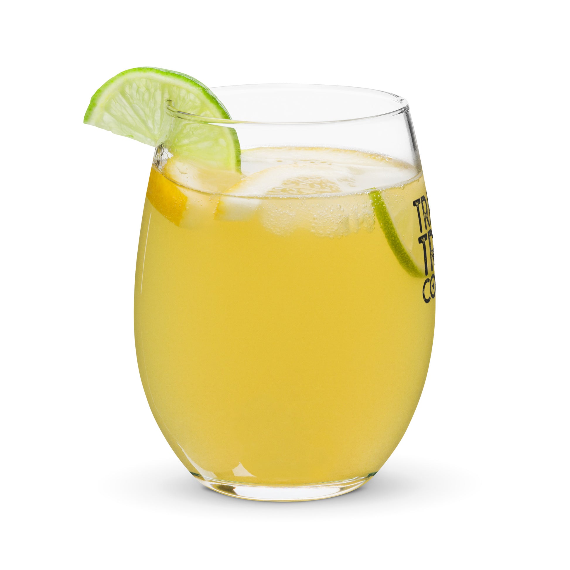 all trash no trailer wine glass