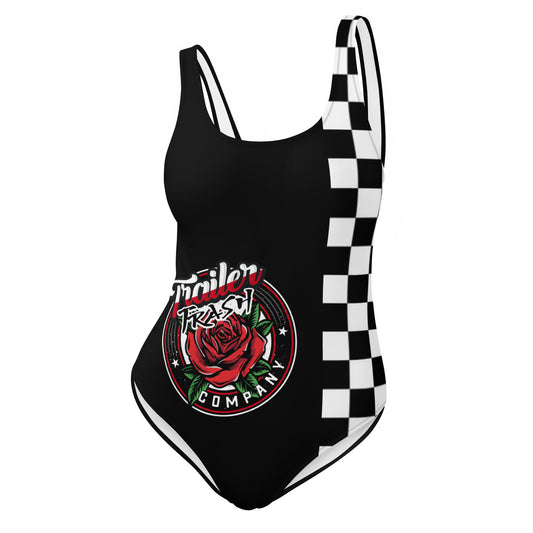 Trailer Trash Company Rose and Checker Board