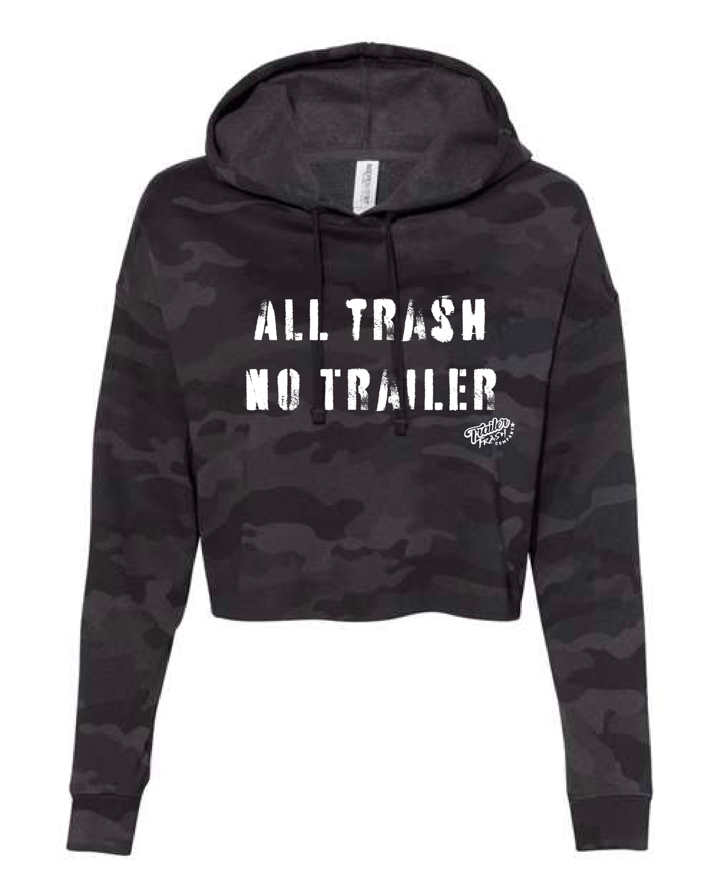 All Trash No Trailer Women's Crop Hoodie