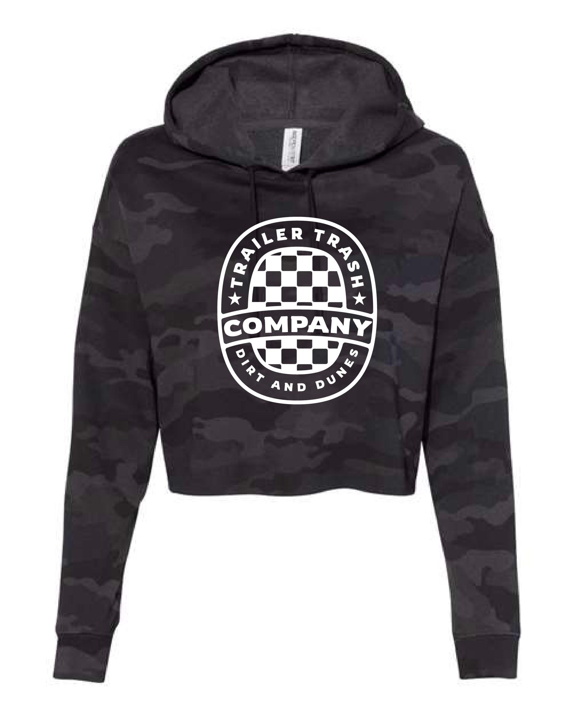 camo cropped hoodie