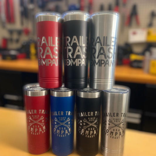 engraved cups, blue collar, trailer trash. checkerboard, wrenches